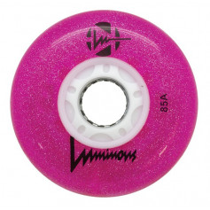 LUMINOUS LED WHEELS - GLITTER PINK - 76 mm x4